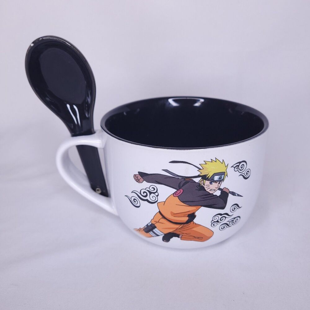 Naruto Ramen Soup Bowl Ceramic 20 Ounce W/Spoon